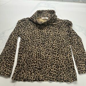 Crewcuts Girls Leopard Turtleneck
